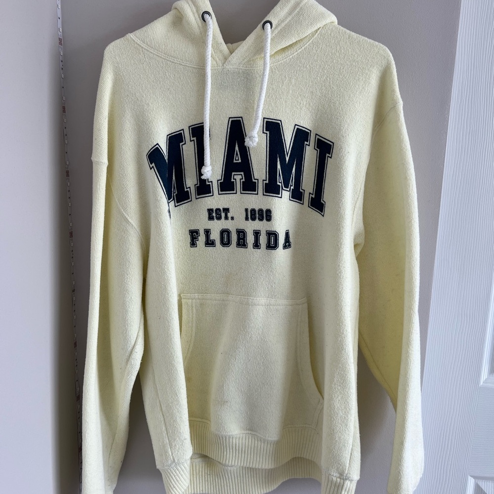 Miami Florida Cream Hoodie